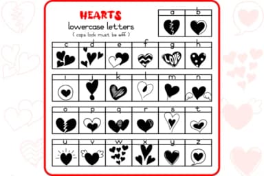 Heart Dingbats by WADLEN — Dingbats Font — thumbnail 3