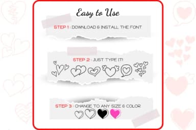 Heart Dingbats by WADLEN — Dingbats Font — thumbnail 4