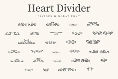 Heart Divider by CraftedType Studio — Dingbats Font — thumbnail 1