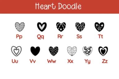 Heart Doodle by Pui Art — Dingbats Font — thumbnail 3
