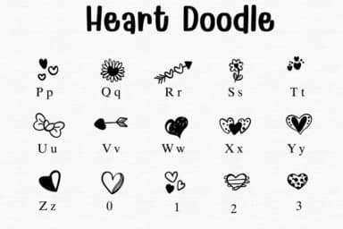 Heart Doodle by Sontaya — Dingbats Font — thumbnail 2