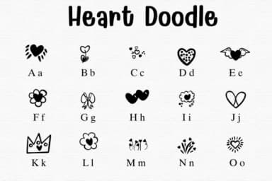 Heart Doodle by Sontaya — Dingbats Font — thumbnail 3