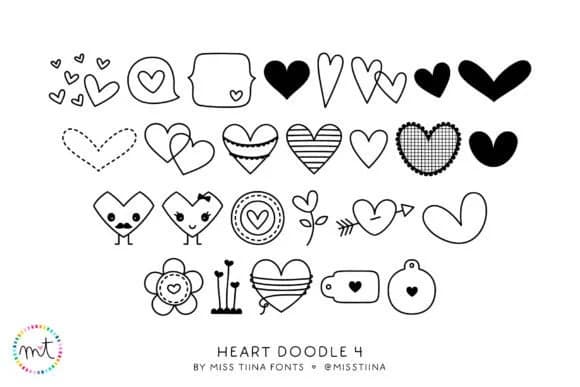 Heart Doodle 4 by Miss Tiina — Dingbats Font