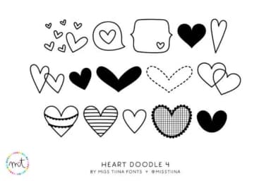 Heart Doodle 4 by Miss Tiina — Dingbats Font — thumbnail 2