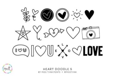 Heart Doodle 5 by Miss Tiina — Dingbats Font — thumbnail 2