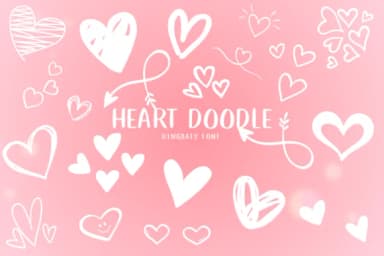 Heart Doodle by CHANOK — Dingbats Font — thumbnail 1
