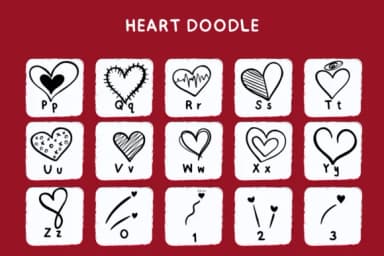 Heart Doodle by Bee piyanuch — Dingbats Font — thumbnail 3