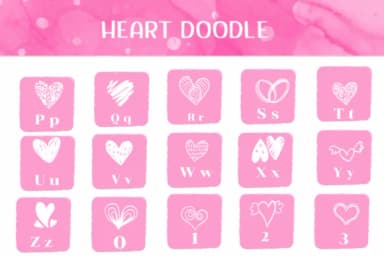 Heart Doodle by Ketsarin — Dingbats Font — thumbnail 3