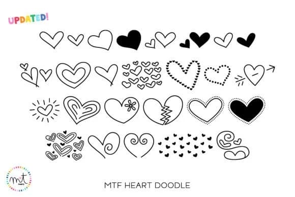 Heart Doodle Pro by Miss Tiina — Dingbats Font — preview 1