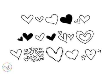 Heart Doodle Pro by Miss Tiina — Dingbats Font — thumbnail 2