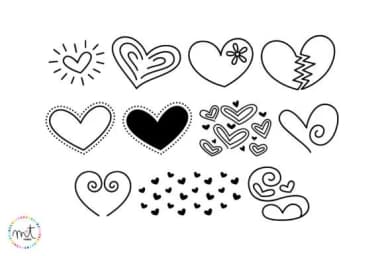 Heart Doodle Pro by Miss Tiina — Dingbats Font — thumbnail 3