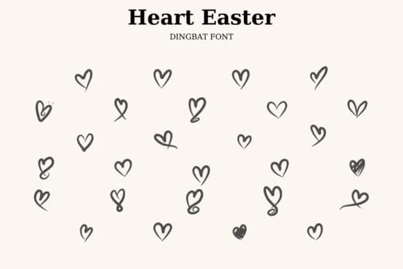 Heart Easter by CraftedType Studio — Dingbats Font