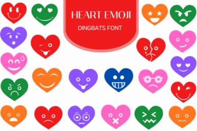 Heart Emoji by Heartcraft Atelier — Dingbats Font — thumbnail 1