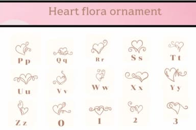 Heart Flora Ornament by Apiwat Type — Dingbats Font — thumbnail 3