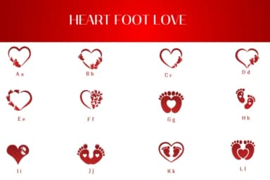 Heart Foot Love by Heartcraft Atelier — Dingbats Font — thumbnail 2