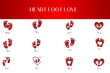 Heart Foot Love by Heartcraft Atelier — Dingbats Font — thumbnail 3