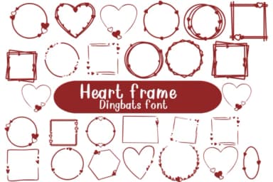 Heart Frame by Nongyao — Dingbats Font — thumbnail 1