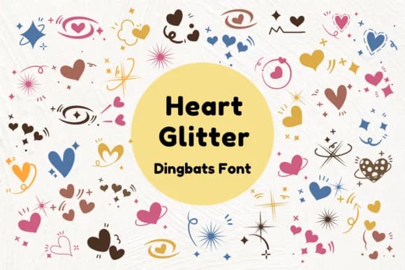 Heart Glitter by Nun Sukhwan — Dingbats Font