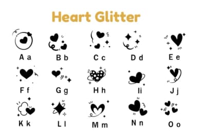 Heart Glitter by Nun Sukhwan — Dingbats Font — thumbnail 6