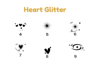 Heart Glitter by Nun Sukhwan — Dingbats Font — thumbnail 8