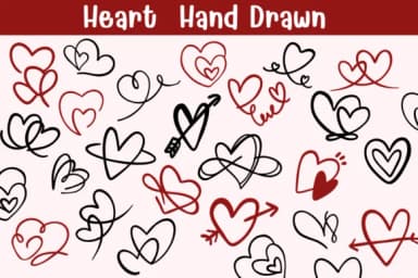 Heart Hand Drawn by Sontaya — Dingbats Font — thumbnail 1