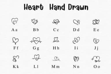 Heart Hand Drawn by Sontaya — Dingbats Font — thumbnail 2