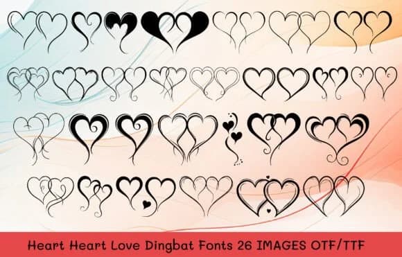 Heart Heart Love by MOMAT THIRTYONE — Dingbats Font