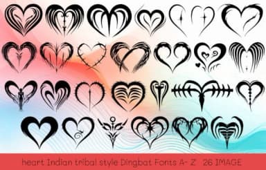 Heart Indian by MOMAT THIRTYONE — Dingbats Font — thumbnail 1