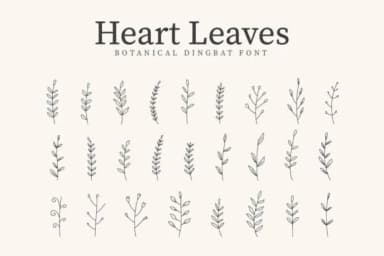 Heart Leaves by CraftedType Studio — Dingbats Font — thumbnail 1