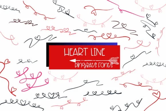Heart Line by Sirinart — Dingbats Font