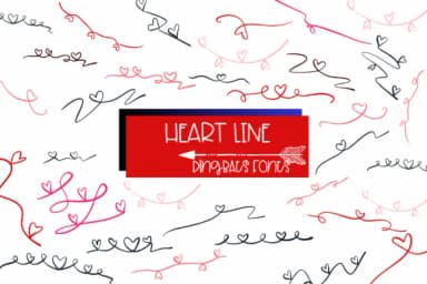 Heart Line by Sirinart — Dingbats Font — thumbnail 1