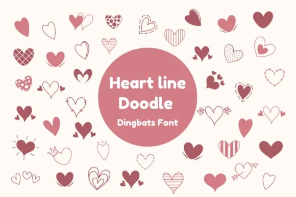 Heart Line by Nun Sukhwan — Dingbats Font