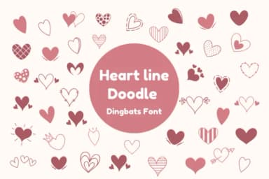 Heart Line by Nun Sukhwan — Dingbats Font — thumbnail 1