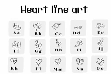 Heart Line Art by Ketsarin — Dingbats Font — thumbnail 2