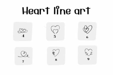 Heart Line Art by Ketsarin — Dingbats Font — thumbnail 4