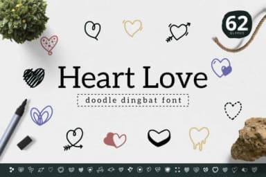 Heart Love by YandiDesigns — Dingbats Font — thumbnail 1