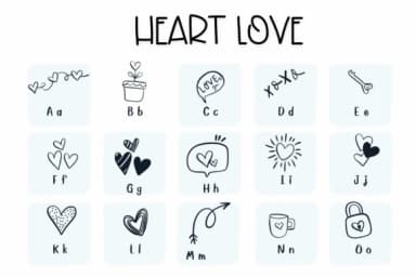 Heart Love by Sirinart — Dingbats Font — thumbnail 2