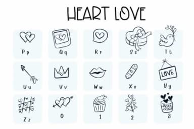 Heart Love by Sirinart — Dingbats Font — thumbnail 3