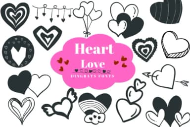 Heart Love by Suphitchaya — Dingbats Font — thumbnail 1