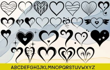 Heart Love Love by MOMAT THIRTYONE — Dingbats Font — thumbnail 2