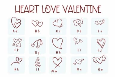 Heart Love Valentine by Sirinart — Dingbats Font — thumbnail 2