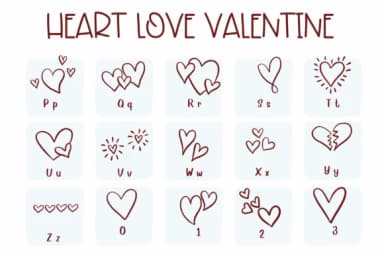 Heart Love Valentine by Sirinart — Dingbats Font — thumbnail 3