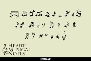 Heart Musical Notes by onoborgol — Dingbats Font — thumbnail 2