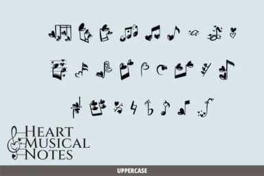 Heart Musical Notes by onoborgol — Dingbats Font — thumbnail 3