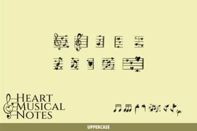 Heart Musical Notes by onoborgol — Dingbats Font — thumbnail 4
