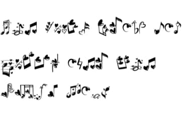 Heart Musical Notes by onoborgol — Dingbats Font — thumbnail 7