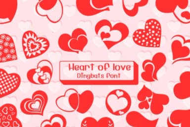 Heart of Love by Ketsarin — Dingbats Font — thumbnail 1