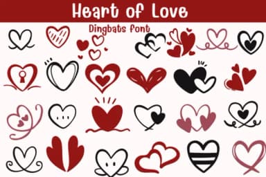 Heart of Love by Sontaya — Dingbats Font — thumbnail 1
