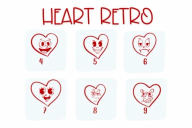 Heart Retro by Sirinart — Dingbats Font — thumbnail 4