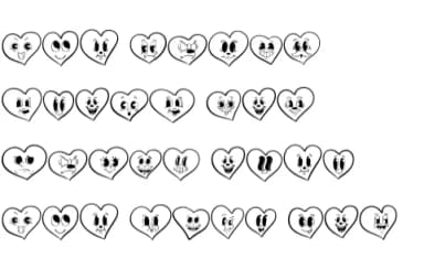 Heart Retro by Sirinart — Dingbats Font — thumbnail 8